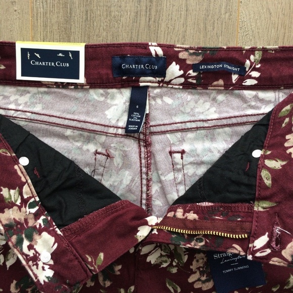 Charter Club Lexington Printed Straight Leg Jeans - Picture 6 of 8